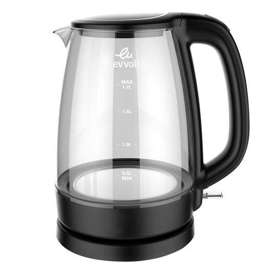 Evvoli Kettle with Glass Body | 2200W | 1.7L