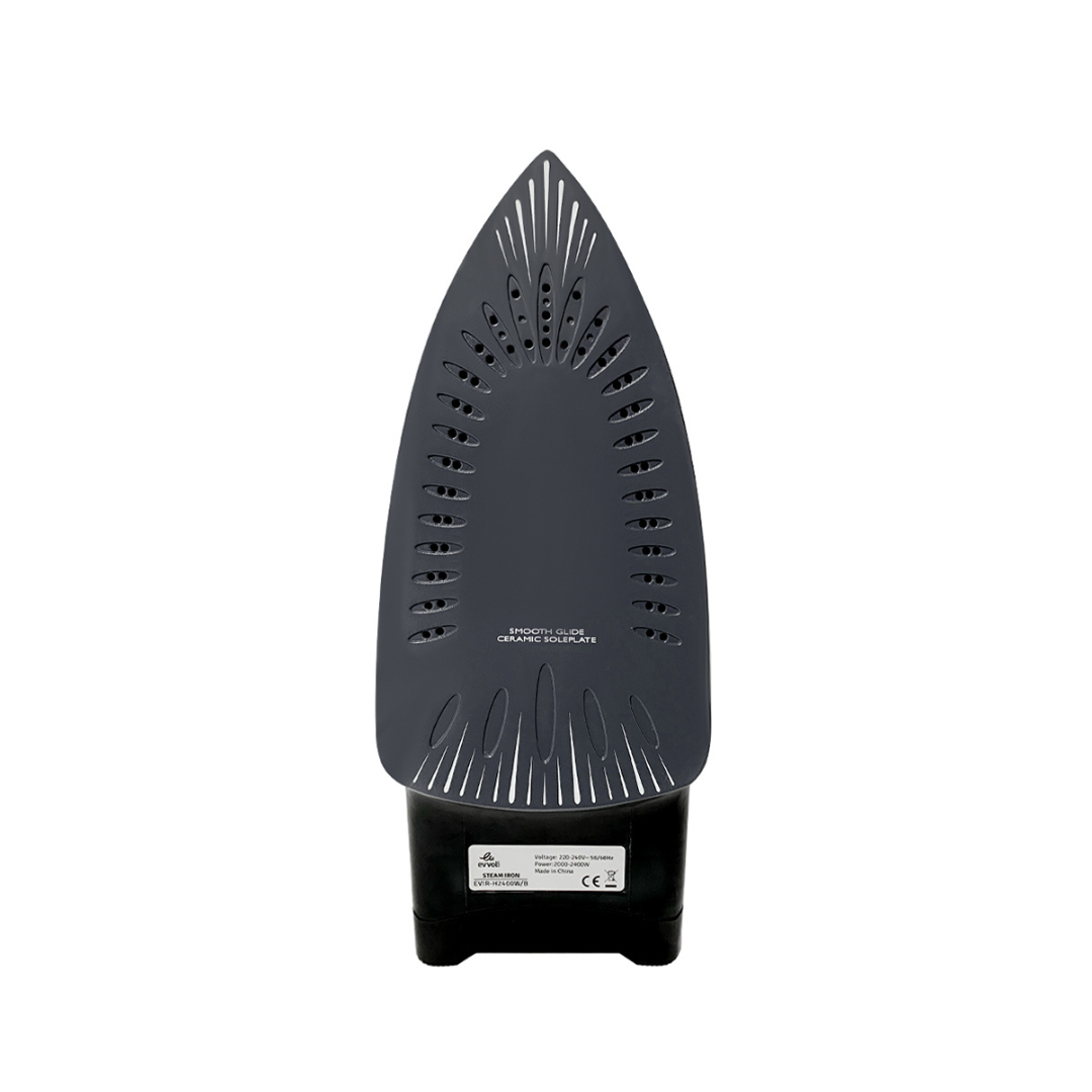 Evvoli Steam Iron With Ceramic Soleplate, Auto Shut-Off , and Anti-Drip Function | 2400W | 320ml