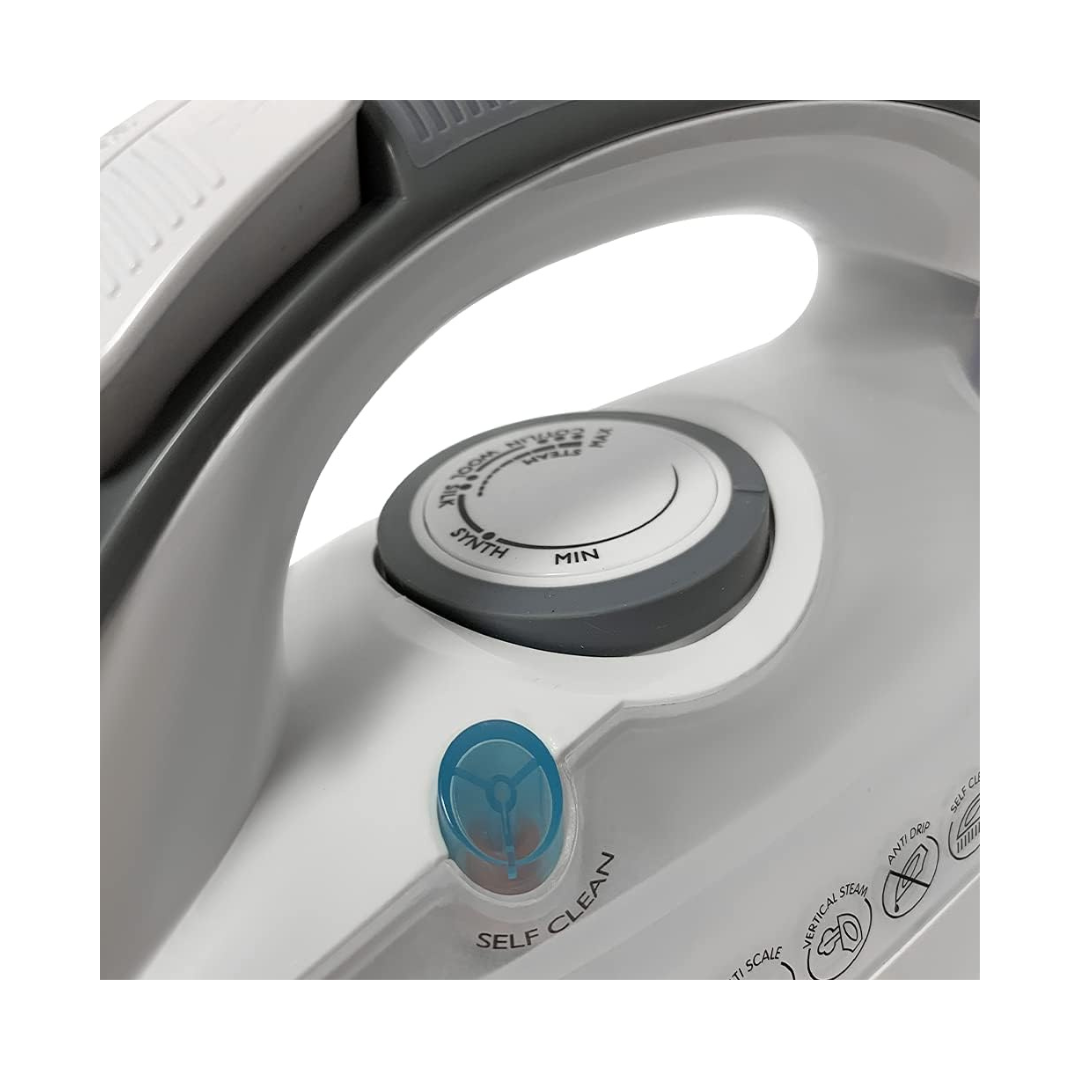 Evvoli Steam Iron With Ceramic Soleplate, Auto Shut-Off , and Anti-Drip Function | 2400W | 320ml