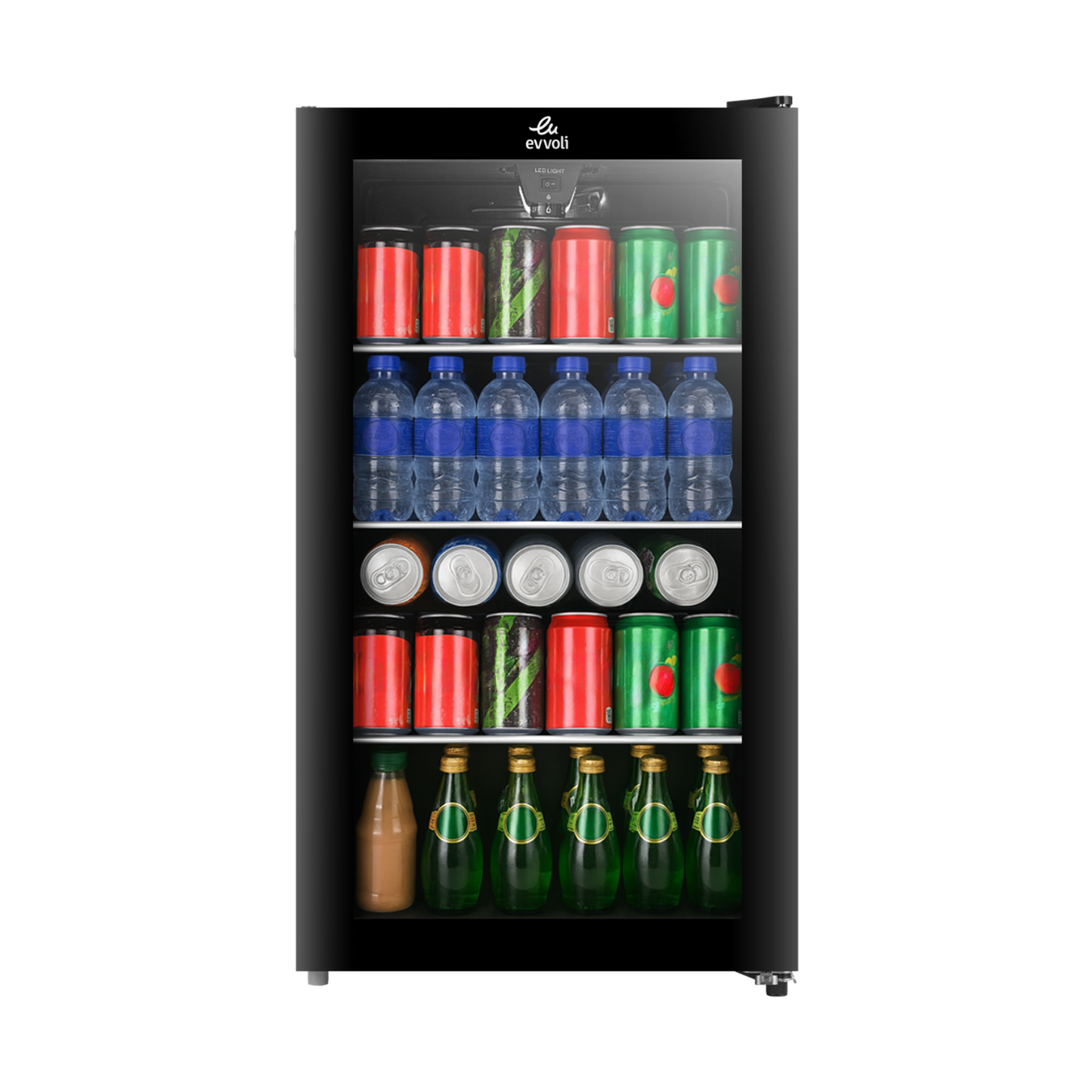 Evvoli Beverage Cooler, See-through Glass Door, Defrost Type | 99L