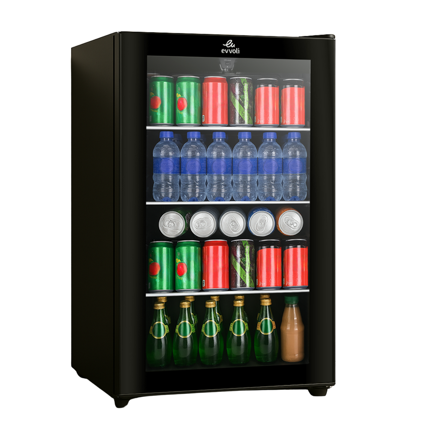 Evvoli Beverage Cooler, See-through Glass Door, Defrost Type | 99L