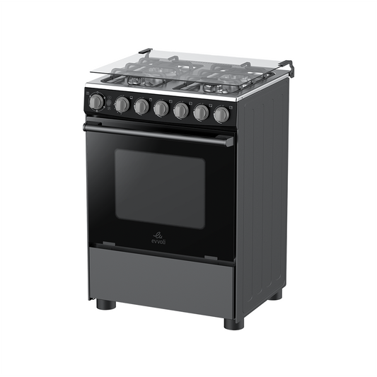 Evvoli 4-Burner Gas Hob with Full Safety Measures | 60 x 60 cm