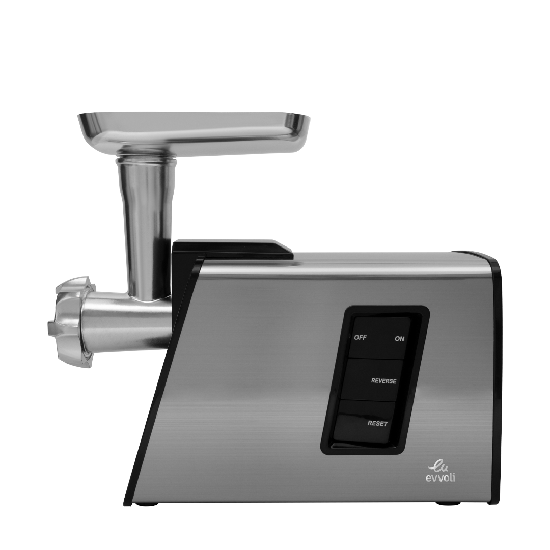 Evvoli Meat Grinder with Reverse Function and Stainless Body | 1300W