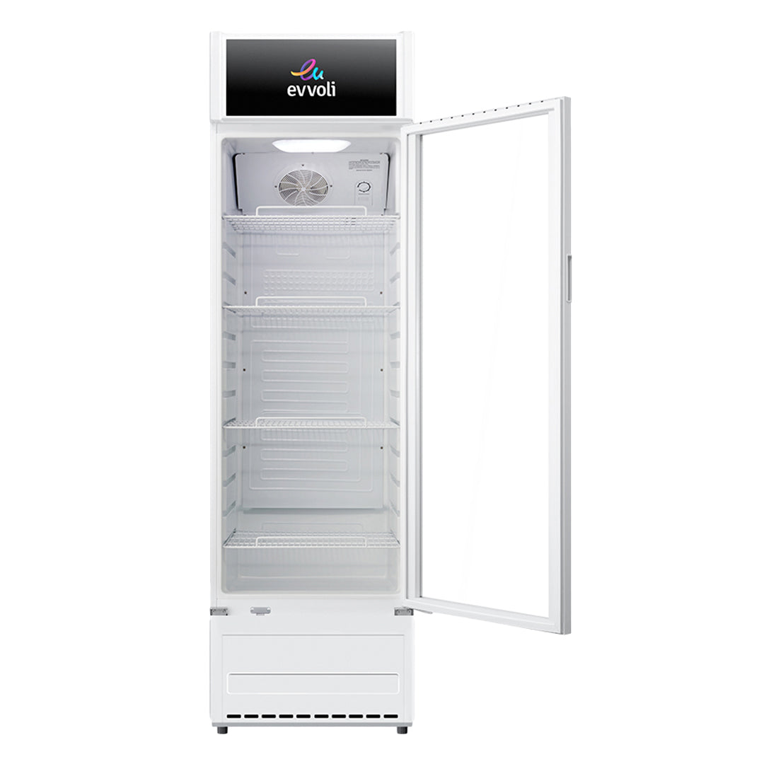 Evvoli Single-Door Glass Refrigerator | 325L