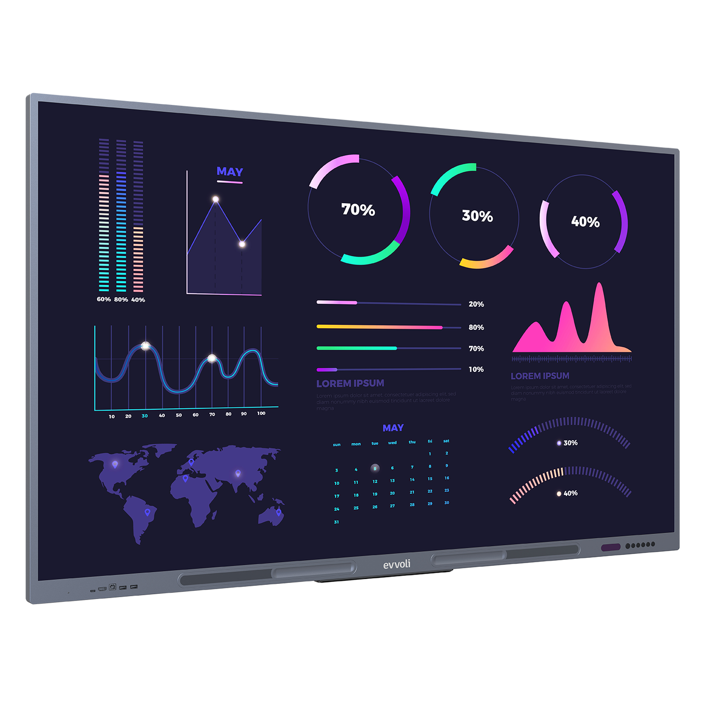شاشة تلفاز إيڤولي الذكية التفاعلية بدقة 4K UHD بحجم 86 بوصة
LED، نظام Android 13، دعم 40 نقطة لمس، مدى ليزر يصل إلى 10 أمتار