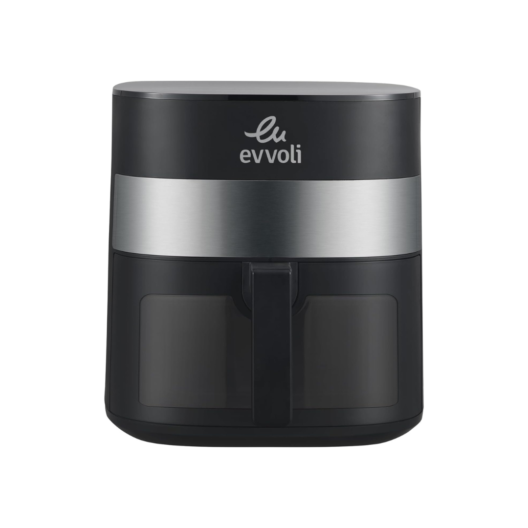 Evvoli Air fryer with 10 Preset Programs Transparent Window | 1500W | 6L