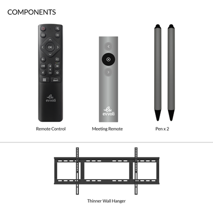 Evvoli 4K UHD Interactive Smart Display, LED Android13, 40 Points, 10M Laser Distance