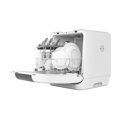 Evvoli Mini Table-top Portable Dishwasher with 3 Place Settings and 7 Wash Programs | 860W