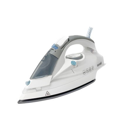 Evvoli Steam Iron With Ceramic Soleplate, Auto Shut-Off , and Anti-Drip Function | 2400W | 320ml