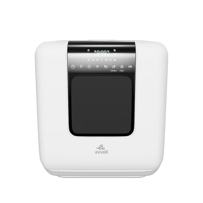 Evvoli Mini Table-top Portable Dishwasher with 3 Place Settings and 7 Wash Programs | 860W